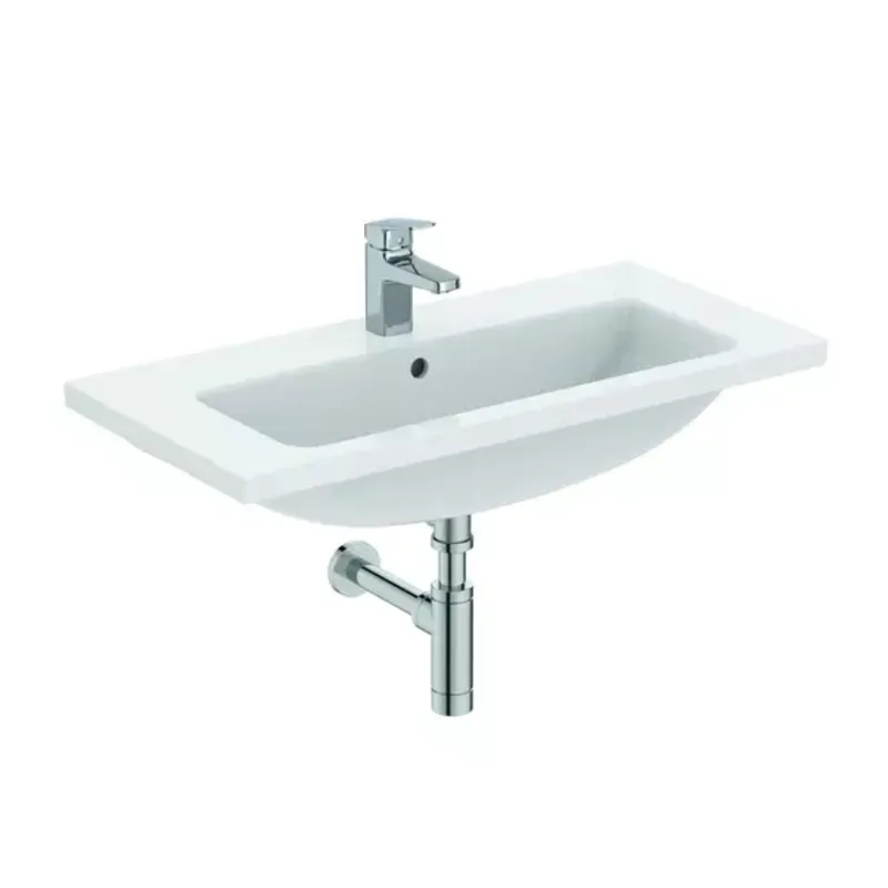 Casa si Gradina - Sanitare - Lavoar baie si accesorii - Lavoare si piedestale - Lavoar suspendat Ideal Standard i.life S alb lucios 81 cm - Infinity.ro