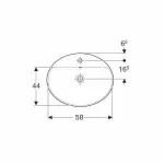 Casa si Gradina - Sanitare - Lavoar baie si accesorii - Lavoare si piedestale - Lavoar incastrat Geberit Variform oval cu preaplin 60x48 cm - Infinity.ro