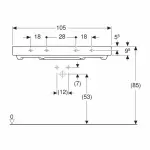 Casa si Gradina - Sanitare - Lavoar baie si accesorii - Lavoare si piedestale - Lavoar pe mobilier Geberit One cu scurgere speciala 105 cm alb - Infinity.ro