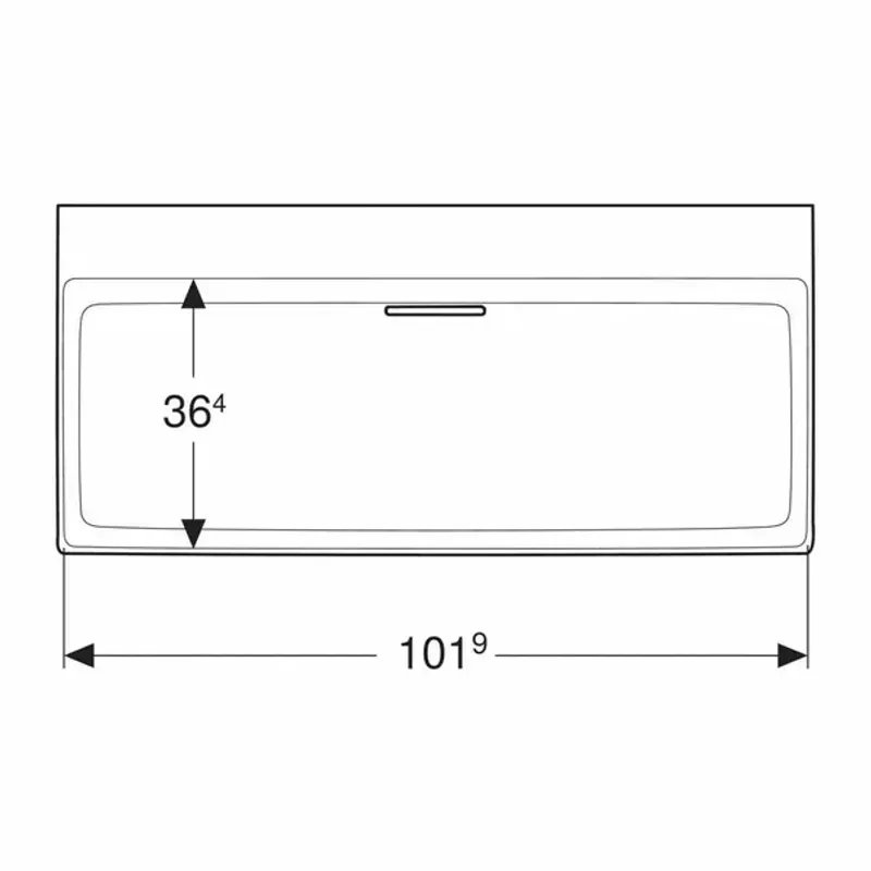 Casa si Gradina - Sanitare - Lavoar baie si accesorii - Lavoare si piedestale - Lavoar pe mobilier Geberit One cu scurgere speciala 105 cm alb - Infinity.ro