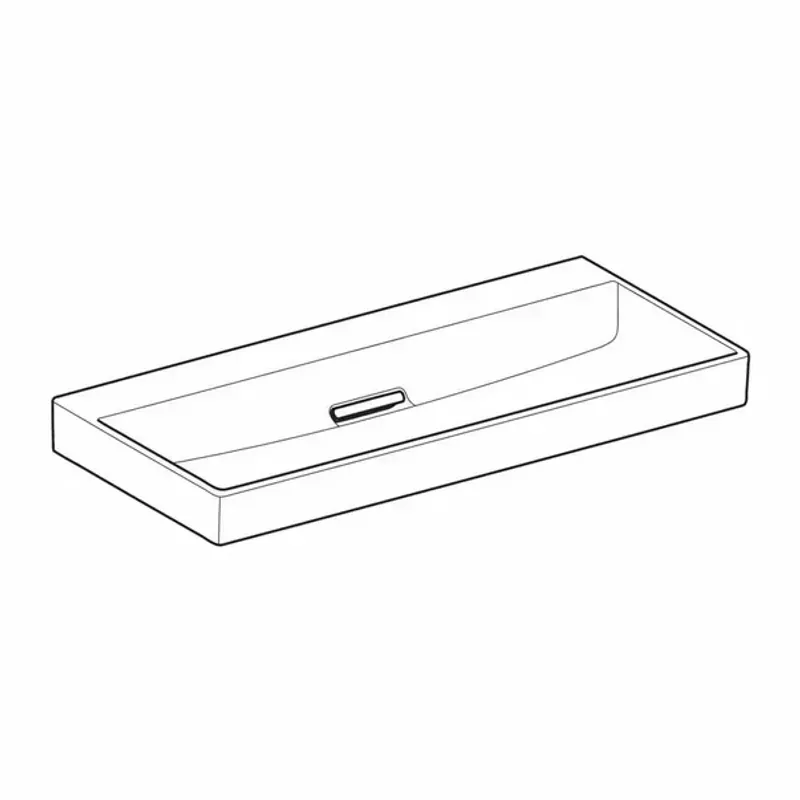 Casa si Gradina - Sanitare - Lavoar baie si accesorii - Lavoare si piedestale - Lavoar pe mobilier Geberit One cu scurgere speciala 105 cm alb - Infinity.ro