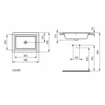 Casa si Gradina - Sanitare - Lavoar baie si accesorii - Lavoare si piedestale - Lavoar incastrabil Ideal Standard Strada 59.5x43.5 cm - Infinity.ro