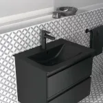 Casa si Gradina - Sanitare - Lavoar baie si accesorii - Lavoare si piedestale - Lavoar pe mobilier Ideal Standard Connect Air 64x46 cm negru mat - Infinity.ro
