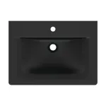 Casa si Gradina - Sanitare - Lavoar baie si accesorii - Lavoare si piedestale - Lavoar pe mobilier Ideal Standard Connect Air 64x46 cm negru mat - Infinity.ro