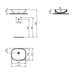 Casa si Gradina - Sanitare - Lavoar baie si accesorii - Lavoare si piedestale - Lavoar pe blat Ideal Standard i.life B alb 45 cm - Infinity.ro