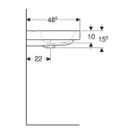 Casa si Gradina - Sanitare - Lavoar baie si accesorii - Lavoare si piedestale - Lavoar pe mobilier Geberit Modo alb lucios 100 cm - Infinity.ro