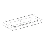 Casa si Gradina - Sanitare - Lavoar baie si accesorii - Lavoare si piedestale - Lavoar pe mobilier Geberit Modo alb lucios 100 cm - Infinity.ro