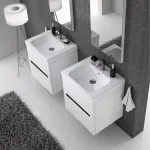 Casa si Gradina - Sanitare - Lavoar baie si accesorii - Lavoare si piedestale - Lavoar pe mobilier Geberit Modo alb lucios 100 cm - Infinity.ro
