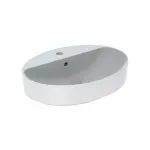 Casa si Gradina - Sanitare - Lavoar baie si accesorii - Lavoare si piedestale - Lavoar pe blat Geberit Variform oval cu preaplin 60x45 cm - Infinity.ro