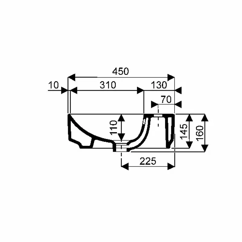 Casa si Gradina - Sanitare - Lavoar baie si accesorii - Lavoare si piedestale - Lavoar pe blat Geberit Variform dreptunghiular cu preaplin 60x45 cm - Infinity.ro