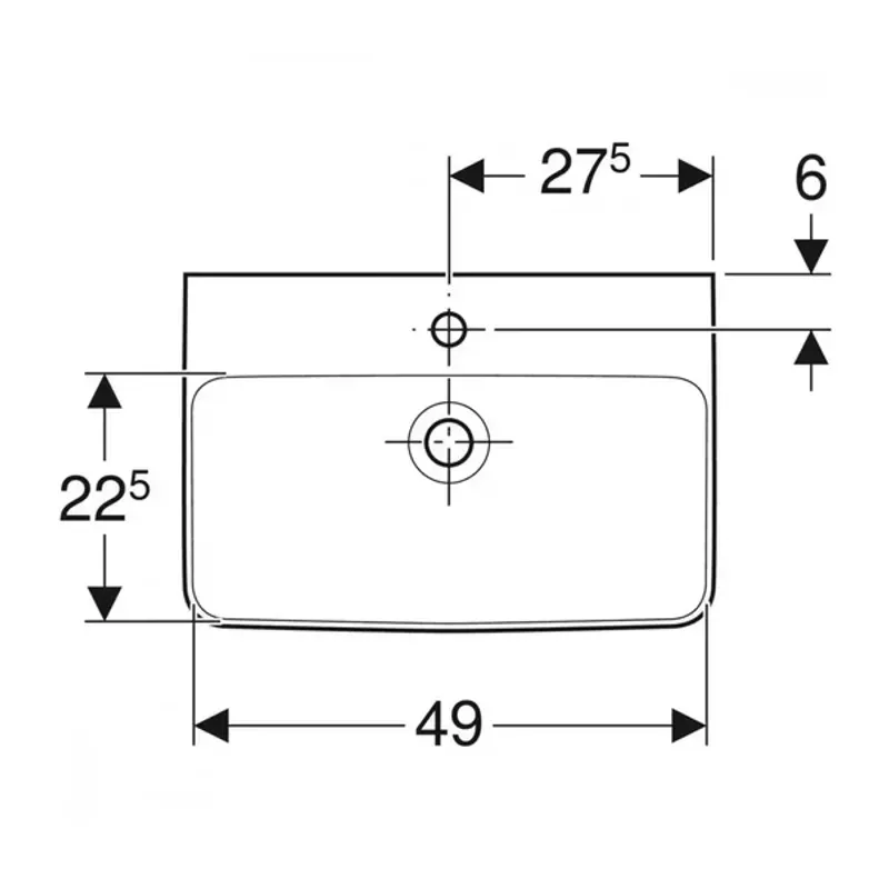 Casa si Gradina - Sanitare - Lavoar baie si accesorii - Lavoare si piedestale - Lavoar suspendat Geberit Selnova Compact alb cu orificiu baterie - Infinity.ro
