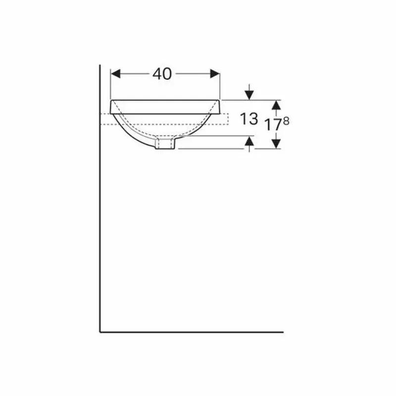 Casa si Gradina - Sanitare - Lavoar baie si accesorii - Lavoare si piedestale - Lavoar semiincastrat Geberit Variform oval cu preaplin 50x40 cm - Infinity.ro