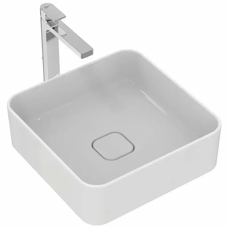 Casa si Gradina - Sanitare - Lavoar baie si accesorii - Lavoare si piedestale - Lavoar pe blat Ideal Standard Strada II patrat 40x40 cm fara preaplin - Infinity.ro