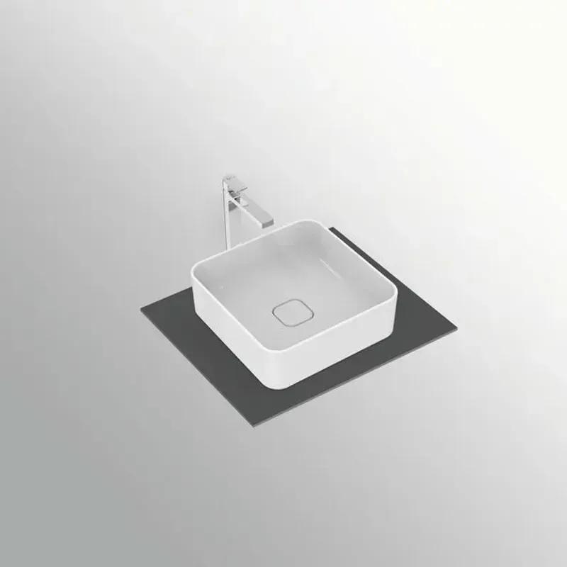 Casa si Gradina - Sanitare - Lavoar baie si accesorii - Lavoare si piedestale - Lavoar pe blat Ideal Standard Strada II patrat 40x40 cm fara preaplin - Infinity.ro