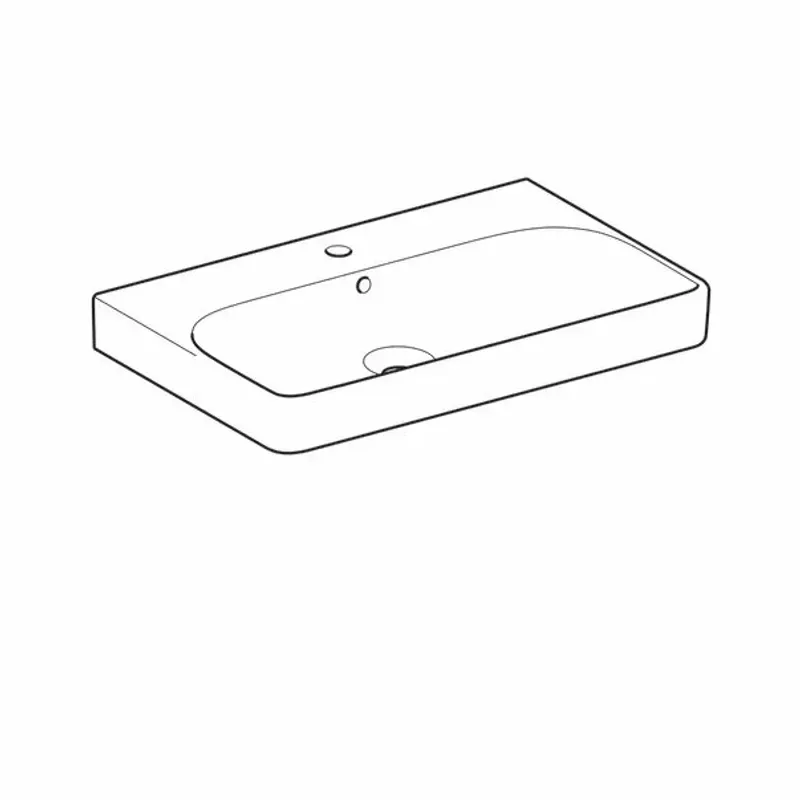 Casa si Gradina - Sanitare - Lavoar baie si accesorii - Lavoare si piedestale - Lavoar pe mobilier Geberit Smyle Square 75 cm - Infinity.ro