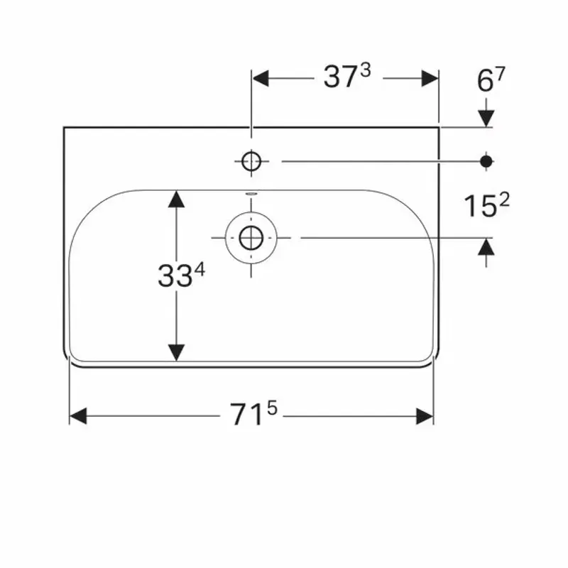 Casa si Gradina - Sanitare - Lavoar baie si accesorii - Lavoare si piedestale - Lavoar pe mobilier Geberit Smyle Square 75 cm - Infinity.ro