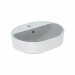 Casa si Gradina - Sanitare - Lavoar baie si accesorii - Lavoare si piedestale - Lavoar pe blat Geberit Variform eliptic cu preaplin 50x40 cm - Infinity.ro