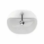 Casa si Gradina - Sanitare - Lavoar baie si accesorii - Lavoare si piedestale - Lavoar pe blat Geberit Variform eliptic cu preaplin 50x40 cm - Infinity.ro