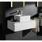 Casa si Gradina - Sanitare - Lavoar baie si accesorii - Lavoare si piedestale - Lavoar patrat pe blat Grohe Cube Ceramic cu PureGuard 40x40 - Infinity.ro