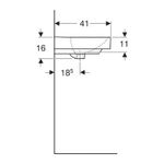 Casa si Gradina - Sanitare - Lavoar baie si accesorii - Lavoare si piedestale - Lavoar, Geberit, Smyle Square, 50 cm, alb - Infinity.ro