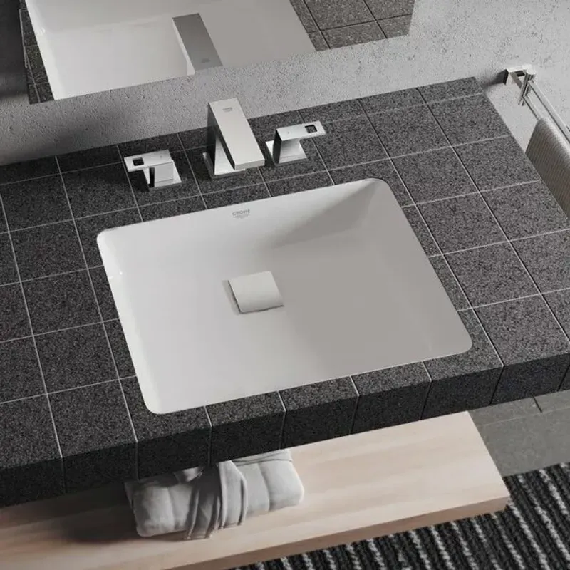 Casa si Gradina - Sanitare - Lavoar baie si accesorii - Lavoare si piedestale - Lavoar sub blat Grohe Cube Ceramic cu PureGuard 50x37 cm - Infinity.ro