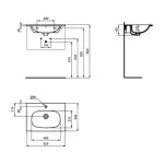 Casa si Gradina - Sanitare - Lavoar baie si accesorii - Lavoare si piedestale - Lavoar pe mobilier Ideal Standard Tesi 63x45 cm negru mat - Infinity.ro