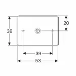 Casa si Gradina - Sanitare - Lavoar baie si accesorii - Lavoare si piedestale - Lavoar pe blat Geberit Variform dreptunghiular fara preaplin 55x40 cm - Infinity.ro