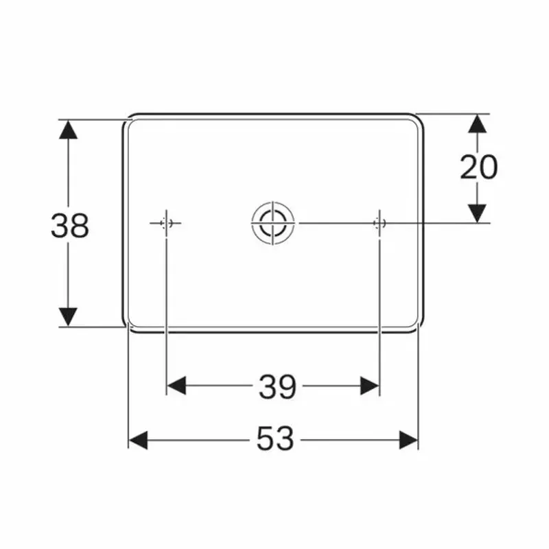 Casa si Gradina - Sanitare - Lavoar baie si accesorii - Lavoare si piedestale - Lavoar pe blat Geberit Variform dreptunghiular fara preaplin 55x40 cm - Infinity.ro