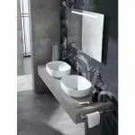 Casa si Gradina - Sanitare - Lavoar baie si accesorii - Lavoare si piedestale - Lavoar pe blat Geberit Variform oval fara preaplin 55x40 cm - Infinity.ro