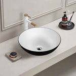 Casa si Gradina - Sanitare - Lavoar baie si accesorii - Lavoare si piedestale - Lavoar pe blat Spectrum, Moana Black, rotund, negru mat - Infinity.ro