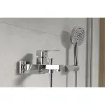 Casa si Gradina - Sanitare - Lavoar baie si accesorii - Baterii sanitare - Baterie cada - dus Gala Cubo monocomanda crom lucios - Infinity.ro