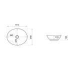 Casa si Gradina - Sanitare - Lavoar baie si accesorii - Lavoare si piedestale - Lavoar pe blat Spectrum, Finta Gold Line, oval, alb-auriu - Infinity.ro