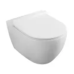 Casa si Gradina - Sanitare - Obiecte sanitare - Accesorii vase de toaleta - Capac WC slim Fluminia Minerva Quick Release softclose alb - Infinity.ro