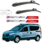 Auto si Moto - Intretinere auto - Stergatoare - Stergatoare Dacia Dokker MPV 2012 - 2015 – Set fata Flat - Infinity.ro