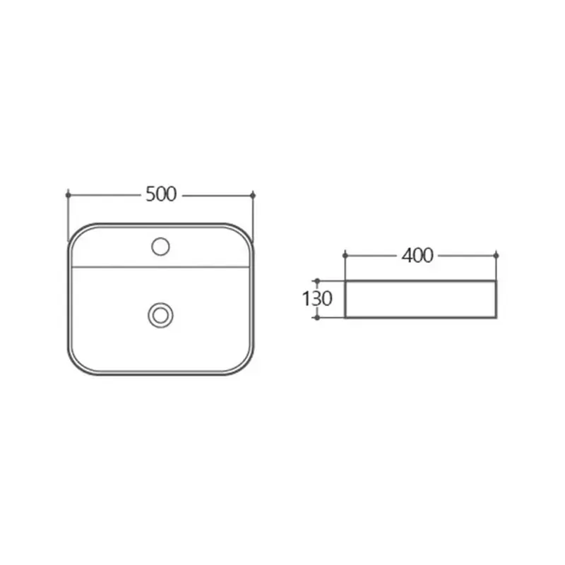 Casa si Gradina - Sanitare - Lavoar baie si accesorii - Lavoare si piedestale - Lavoar pe blat Fluminia Juno negru 50 cm - Infinity.ro