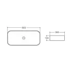 Casa si Gradina - Sanitare - Lavoar baie si accesorii - Lavoare si piedestale - Lavoar pe blat Fluminia Capri alb 85 cm - Infinity.ro