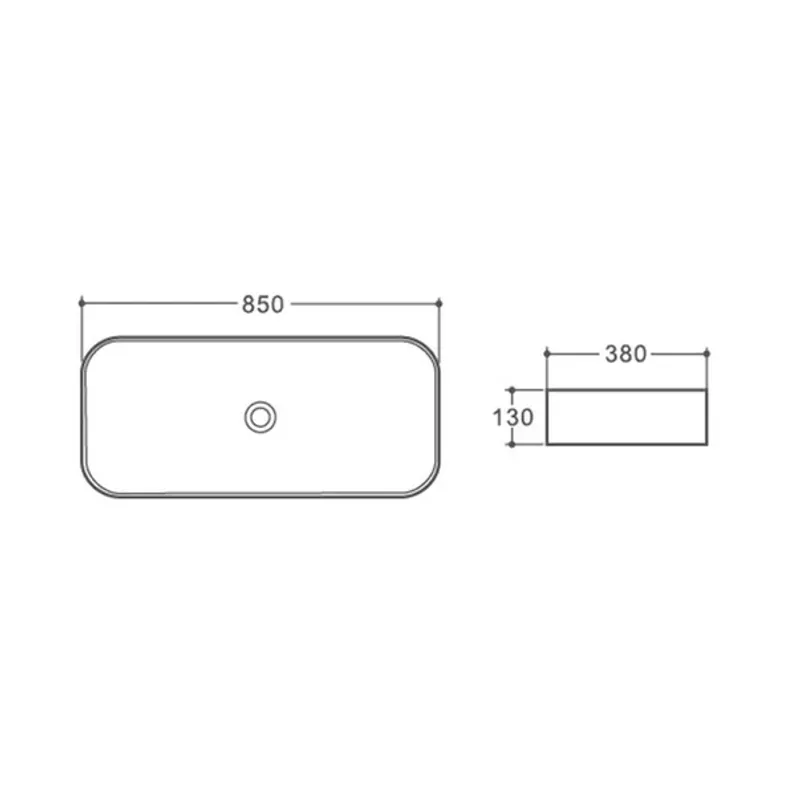 Casa si Gradina - Sanitare - Lavoar baie si accesorii - Lavoare si piedestale - Lavoar pe blat Fluminia Capri alb 85 cm - Infinity.ro