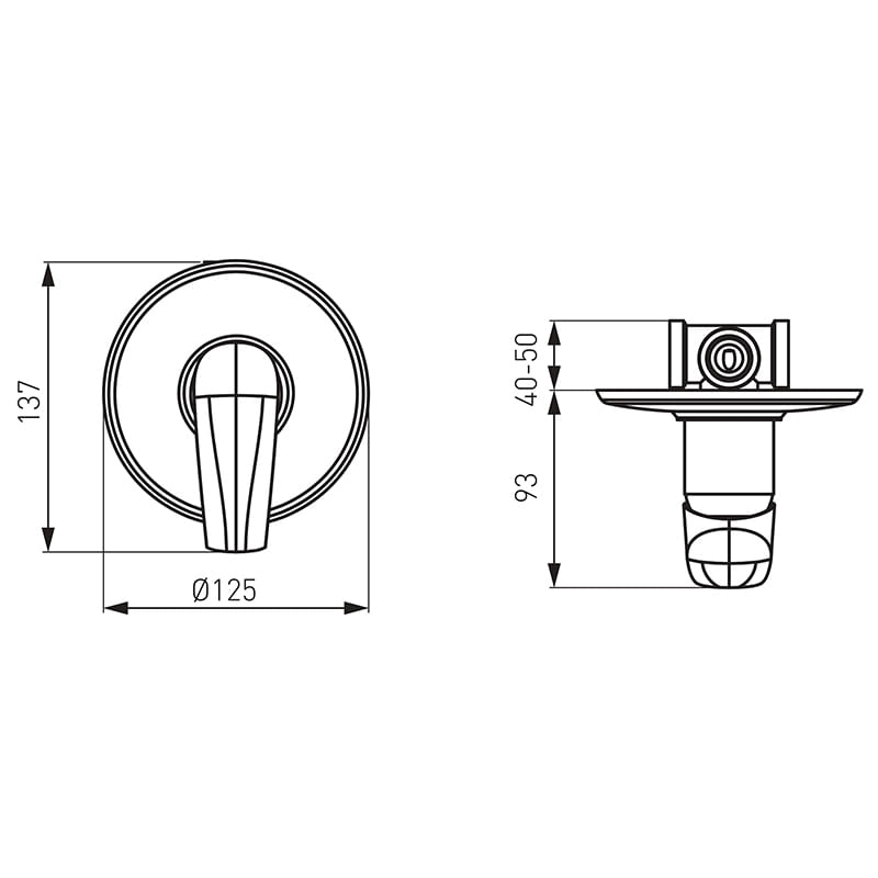 Casa si Gradina - Sanitare - Lavoar baie si accesorii - Baterii sanitare - Baterie de dus, Ferro, Metalia 57, crom - Infinity.ro