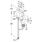Casa si Gradina - Sanitare - Lavoar baie si accesorii - Baterii sanitare - Baterie lavoar, Kludi, Bozz 100, cu ventil push-open, alb mat - Infinity.ro