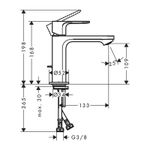 Casa si Gradina - Sanitare - Lavoar baie si accesorii - Baterii sanitare - Baterie pentru lavoar Hansgrohe, Rebris E 100, fara ventil, CoolStart, negru mat - Infinity.ro