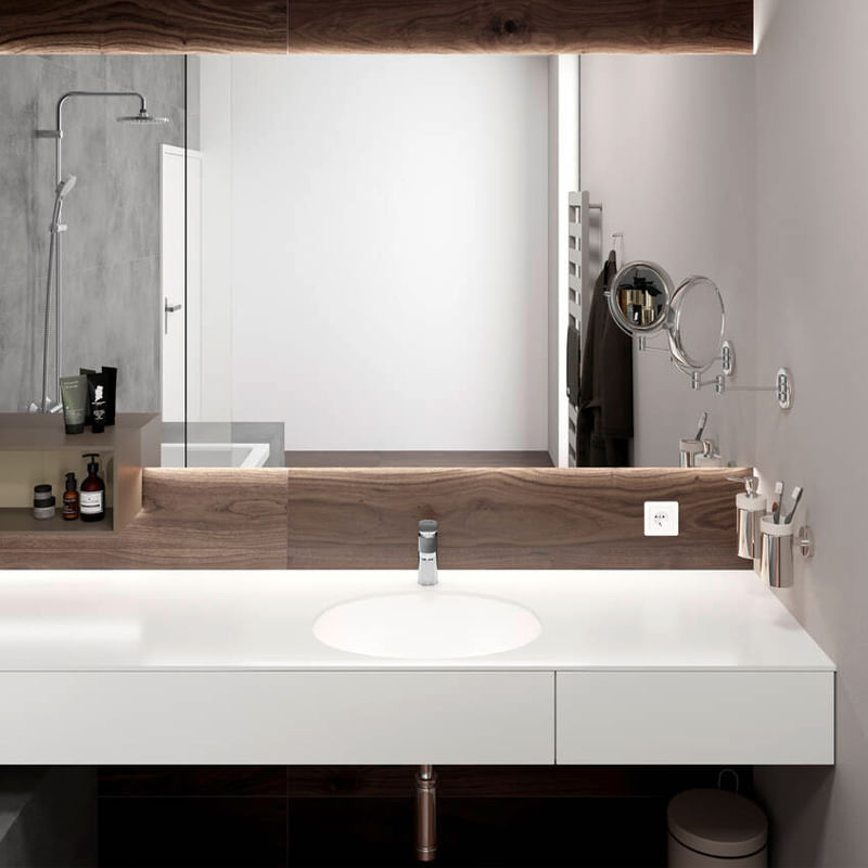 Casa si Gradina - Sanitare - Lavoar baie si accesorii - Baterii sanitare - Baterie lavoar Hansgrohe, Vernis Blend 100, fara ventil, EcoSmart, crom - Infinity.ro