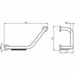 Casa si Gradina - Sanitare - Suporturi si accesorii baie - Accesorii baie - Maner de sustinere cu savoniera crom Ideal Standard IOM 42 cm - Infinity.ro