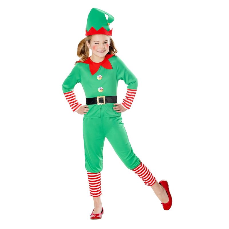 Jucarii, Copii si Bebe - Jucarii si jocuri - Jucarii de rol - Masti si costume copii - Costum Elf Craciun KidMania® pentru copii 7-8 ani 122-128 cm - Infinity.ro