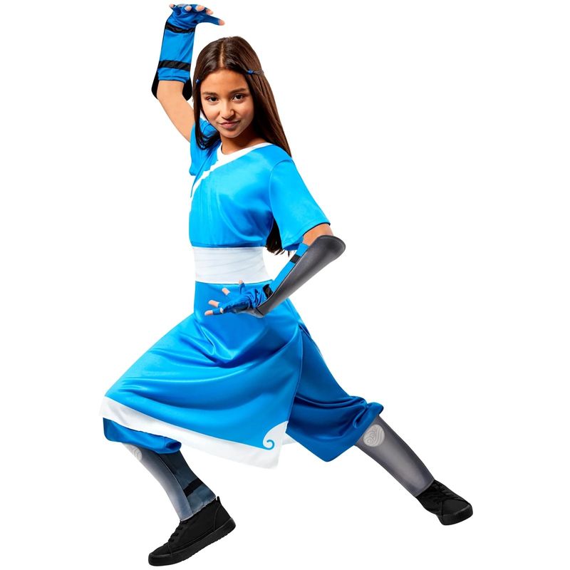 Jucarii, Copii si Bebe - Jucarii si jocuri - Jucarii de rol - Masti si costume copii - Costum Katara, Ultimul Razboinic al Aerului pentru fete - Avatar: The Last Airbender 9-10 ani 134-140 cm - Infinity.ro