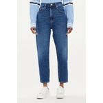 Fashion, accesorii si bijuterii - Femei - Imbracaminte femei - Pantaloni femei - Blugi dama mom-fit cu talie inalta Tommy Jeans DW0DW19244 W28-L30 US Albastru inchis - Infinity.ro