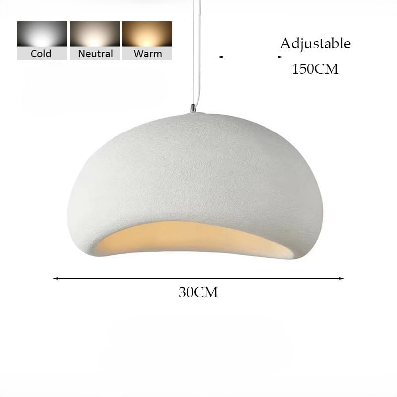 Casa si Gradina - Corpuri si surse de iluminat - Accesorii corpuri de iluminat - Pendul Wabi-Sabi, AB Luxury Concept, Alb, 30cm, E27 - Infinity.ro