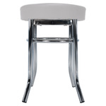 Casa si Gradina - Mobilier - Scaune si fotolii - Tabureti - Taburet, piele ecologica alba/crom, IRENA - Infinity.ro