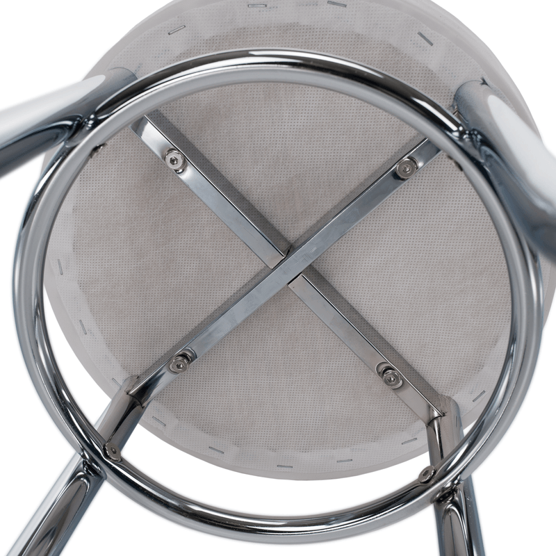 Casa si Gradina - Mobilier - Scaune si fotolii - Tabureti - Taburet, piele ecologica alba/crom, IRENA - Infinity.ro