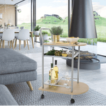 Casa si Gradina - Mobilier - Mese si birouri - Birouri - Masuta de servire, fag/argintie, LIMA - Infinity.ro