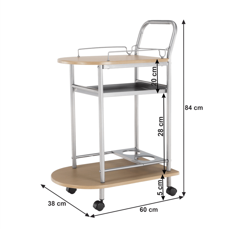 Casa si Gradina - Mobilier - Mese si birouri - Birouri - Masuta de servire, fag/argintie, LIMA - Infinity.ro
